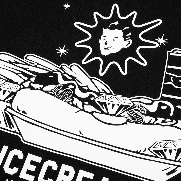 Icecream Diner Food Short Sleeve Tee Black