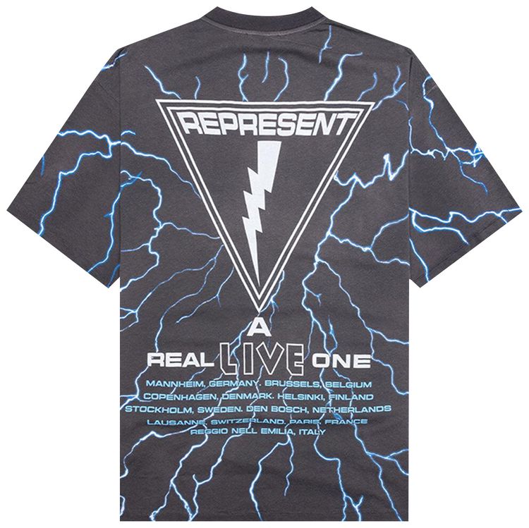 Represent Clo x Iron Maiden A Real Live One T Shirt Sunfade Grey