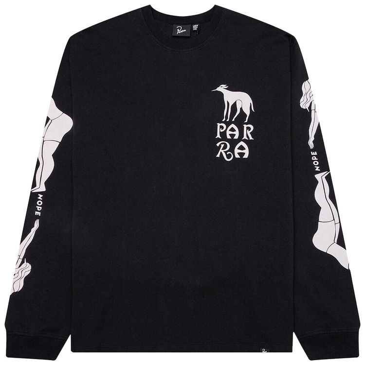 Parra Dog T Shirtraining Long Long Sleeve T Shirt Black