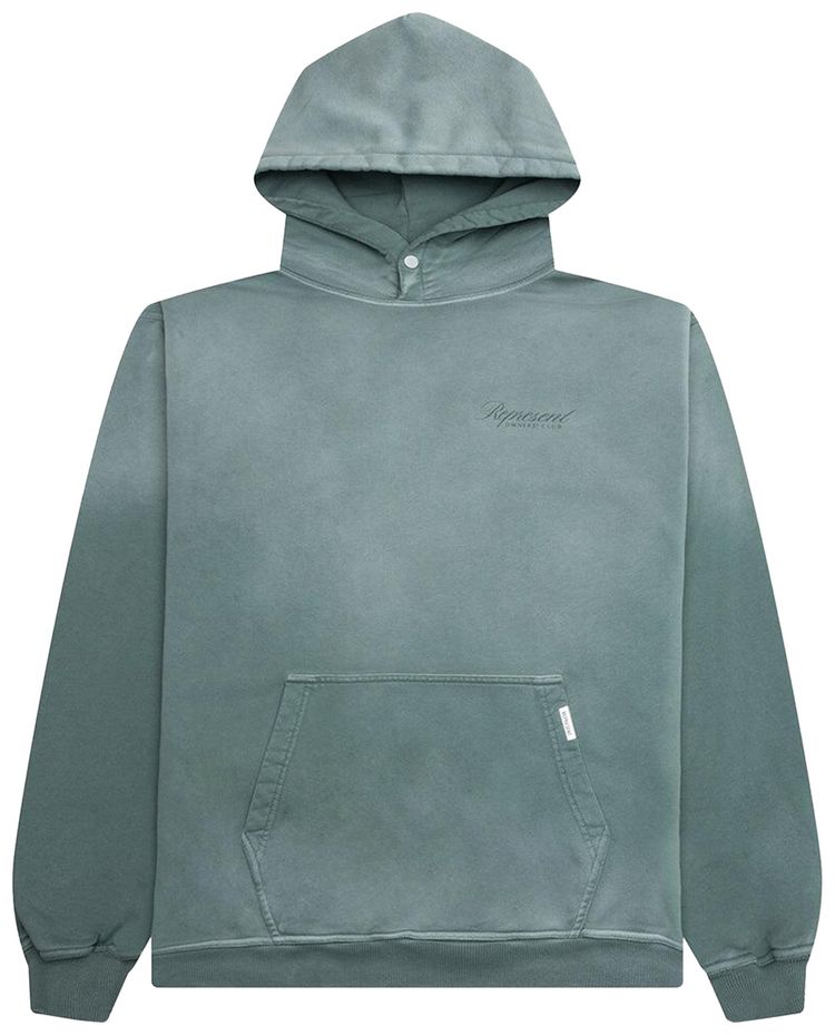 Represent Clo Owners Club Script Hoodie Vintage Green