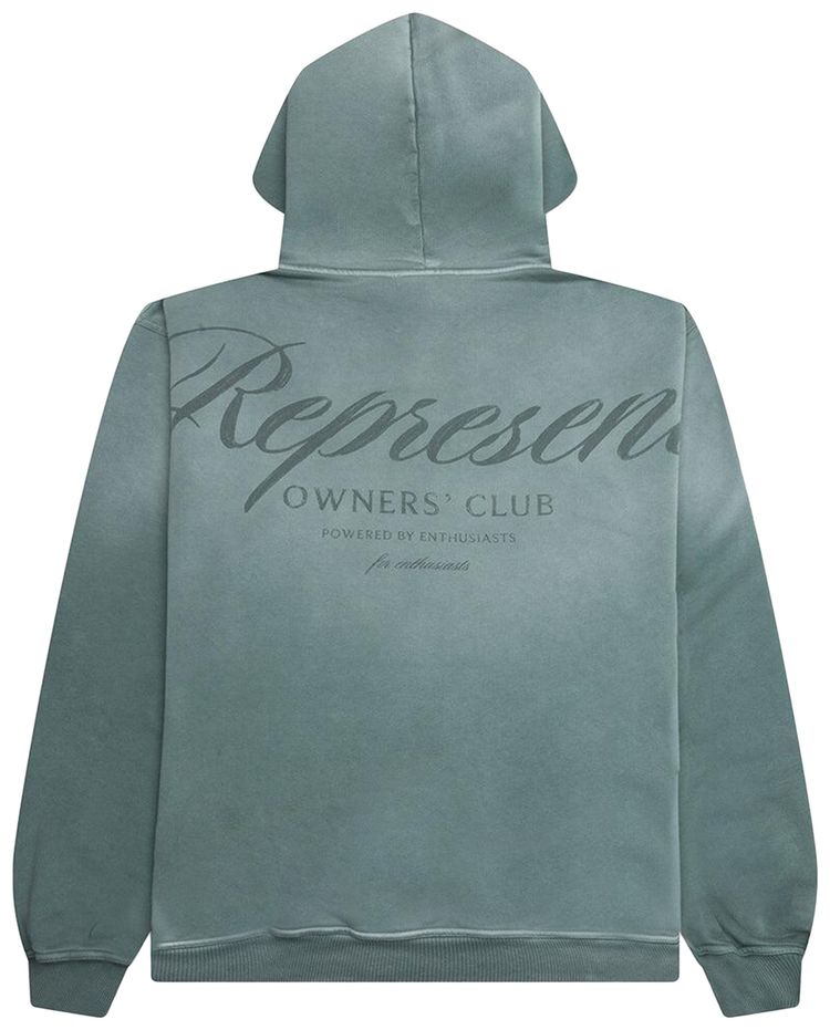 Represent Clo Owners Club Script Hoodie Vintage Green