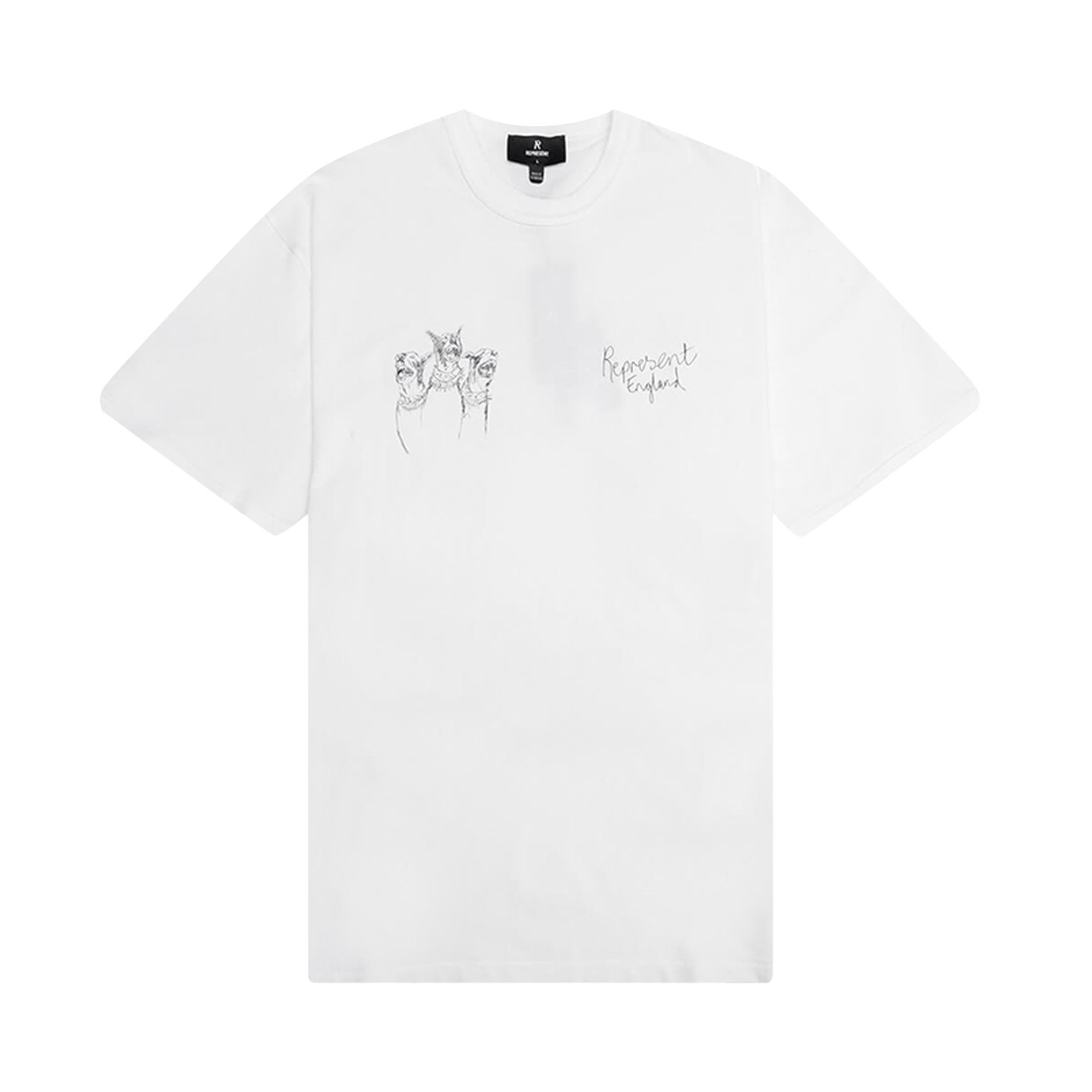 Buy Represent Clo Hand Drawn Thoroughbred Dogs T-Shirt 'Washed