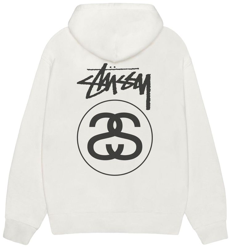 Stussy Stock Link Zip Hoodie Pigment Dyed Natural