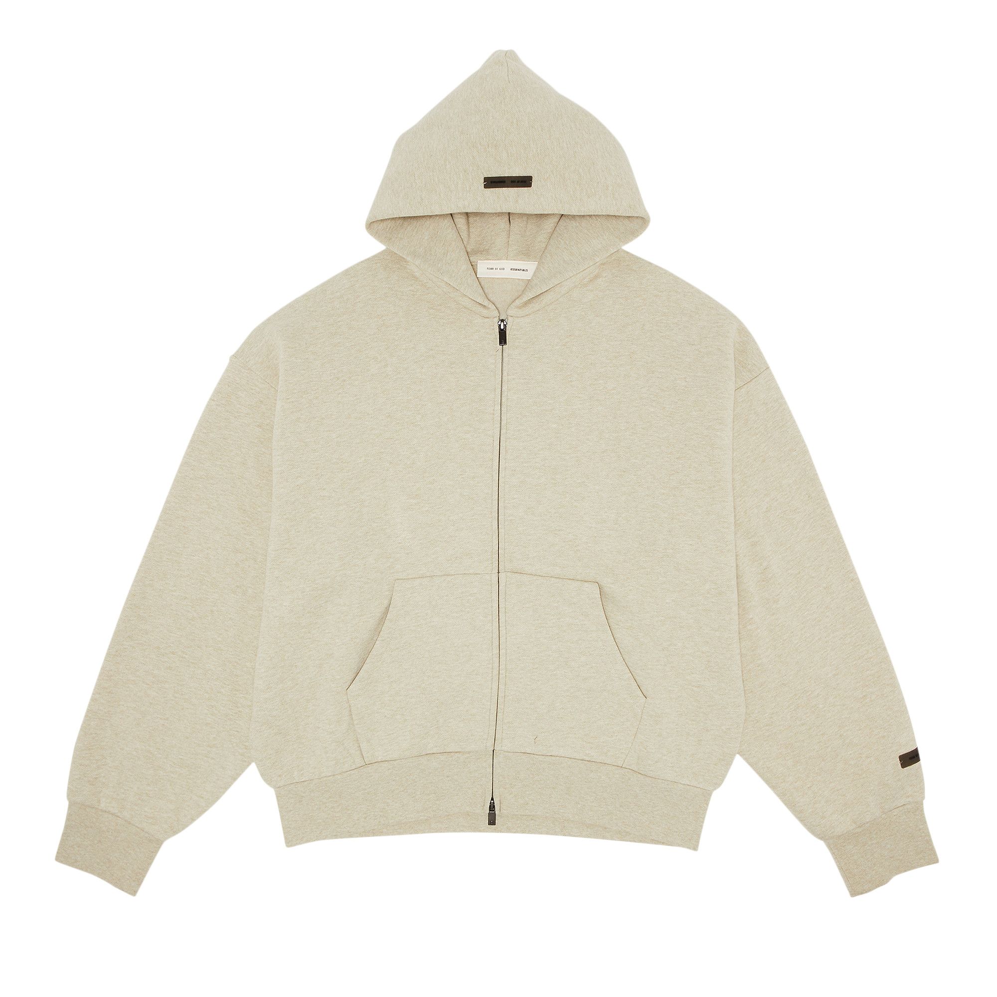 Buy Fear of God Essentials Classic Full Zip Hoodie 'Heather Stone