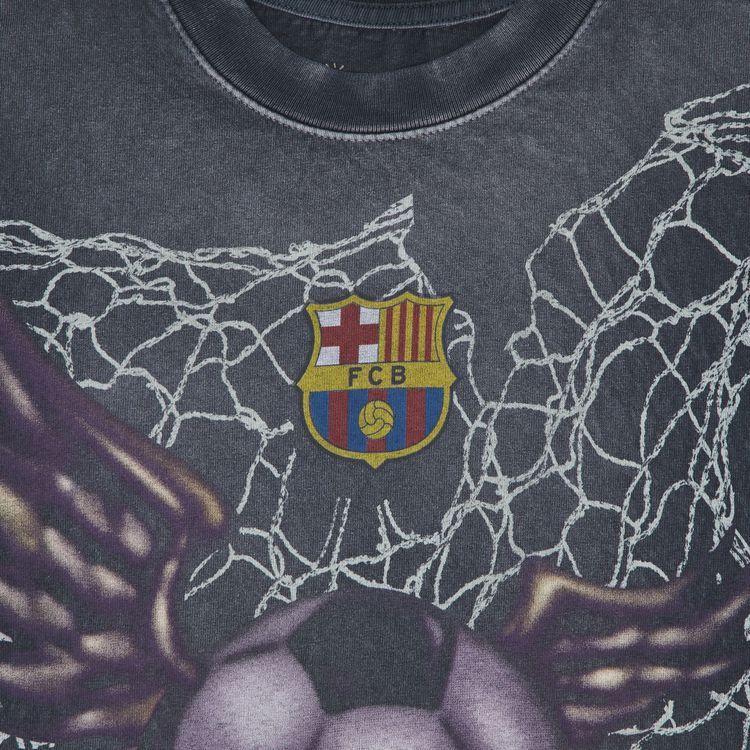 Cactus Jack by Travis Scott x FC Barcelona Washed Spray Logo Tee Black