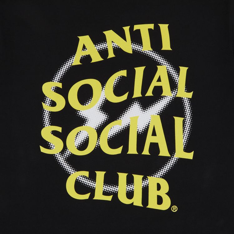 Anti Social Social Club x Fragment Design Half Tone Logo Tee BlackYellow