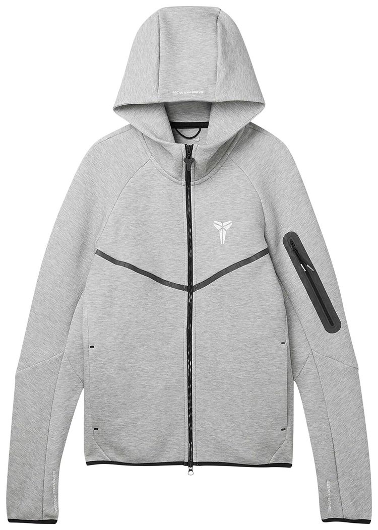 Nike Kobe Tech Fleece Full Zip Windrunner Jacket Dark Grey HeatherWhite