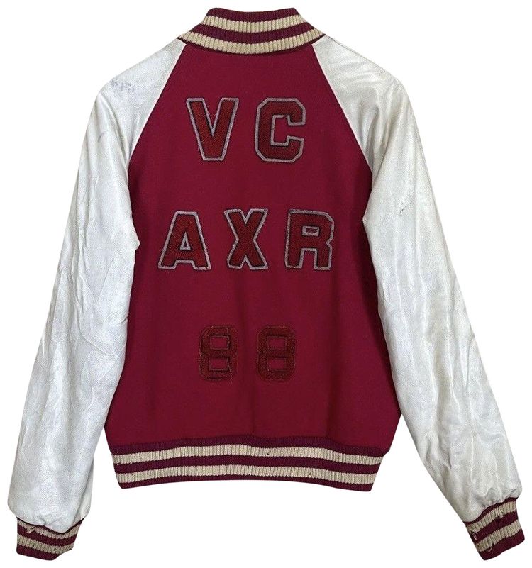 Vintage Raf Simons Virginia Creeper Varsity Jacket Red