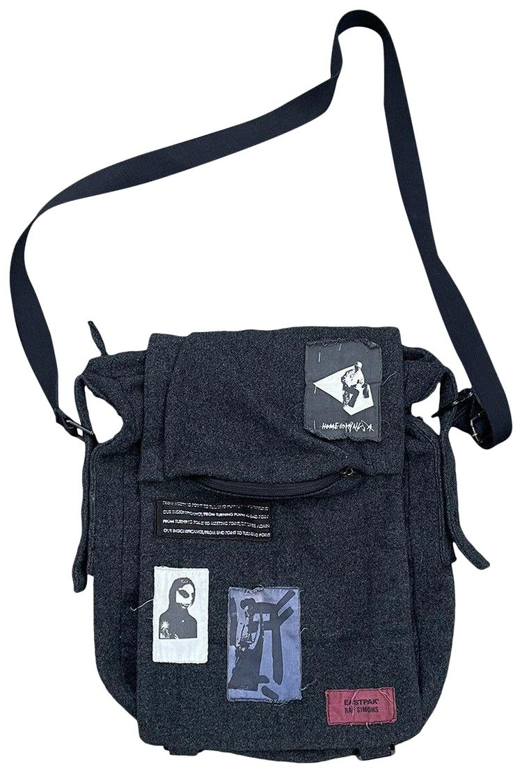 Vintage Raf Simons x East Pak Patchwork Crossbody Bag Black