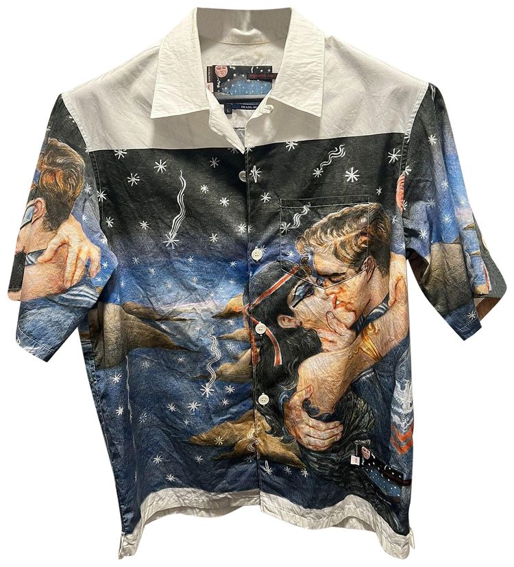 Pre Owned Prada Christophe Chemin Impossible True Love Shirt Blue