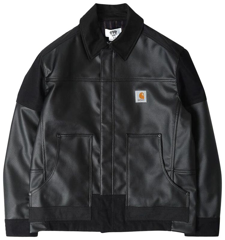 Junya Watanabe MAN x Carhartt WIP Faux Leather Work Jacket Black