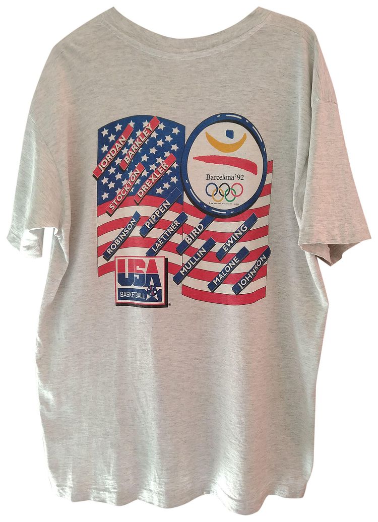 Vintage USA Olympic Basketball Team Champions Tee Grey