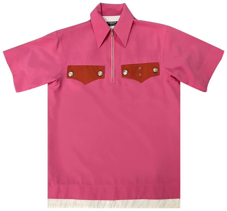 Calvin Klein 205W39NYC Quarter Zip Polo Pink
