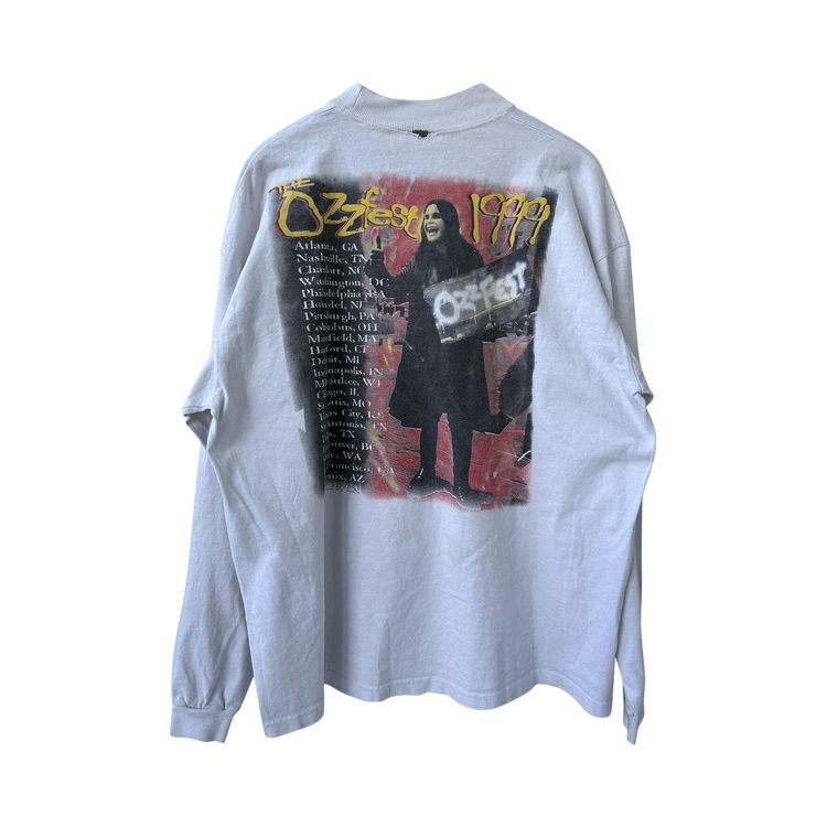 Vintage 1999 Ozzy Osbourne Black Sabbath Ozzfest Concert Tee White