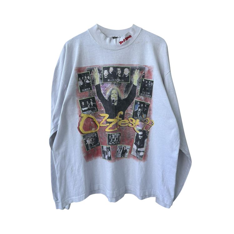Vintage 1999 Ozzy Osbourne Black Sabbath Ozzfest Concert Tee White