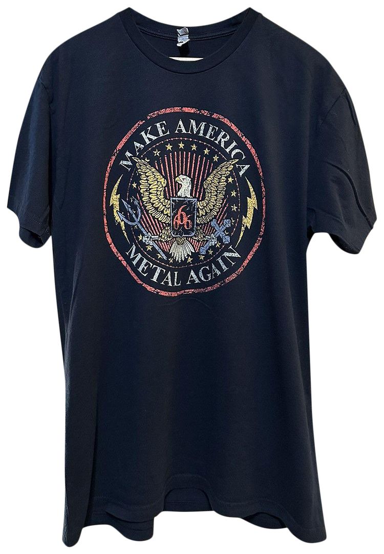 Pre Owned Ozzy Osbourne Black Sabbath Make America Metal Again Tee Black