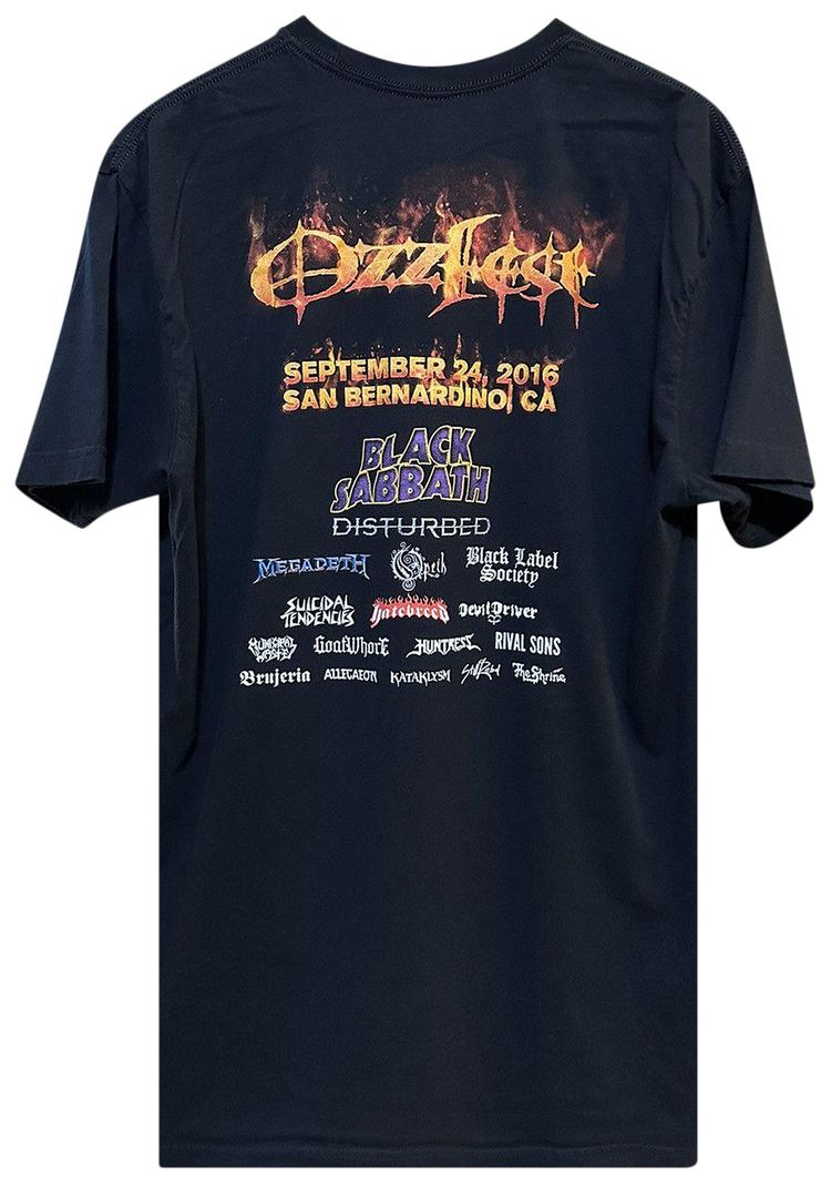 Pre Owned Ozzy Osbourne Black Sabbath Make America Metal Again Tee Black