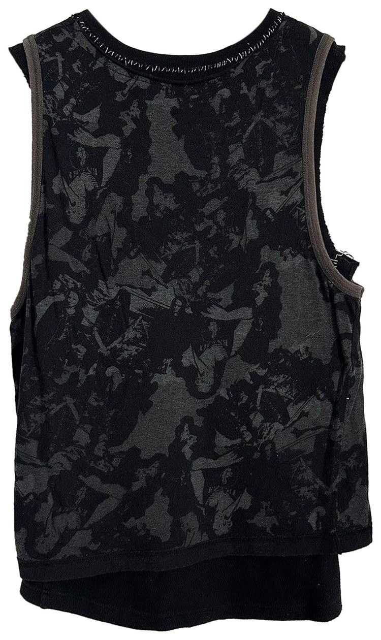 Vintage Undercover Scab Punk Camo Double Layered Tank Black