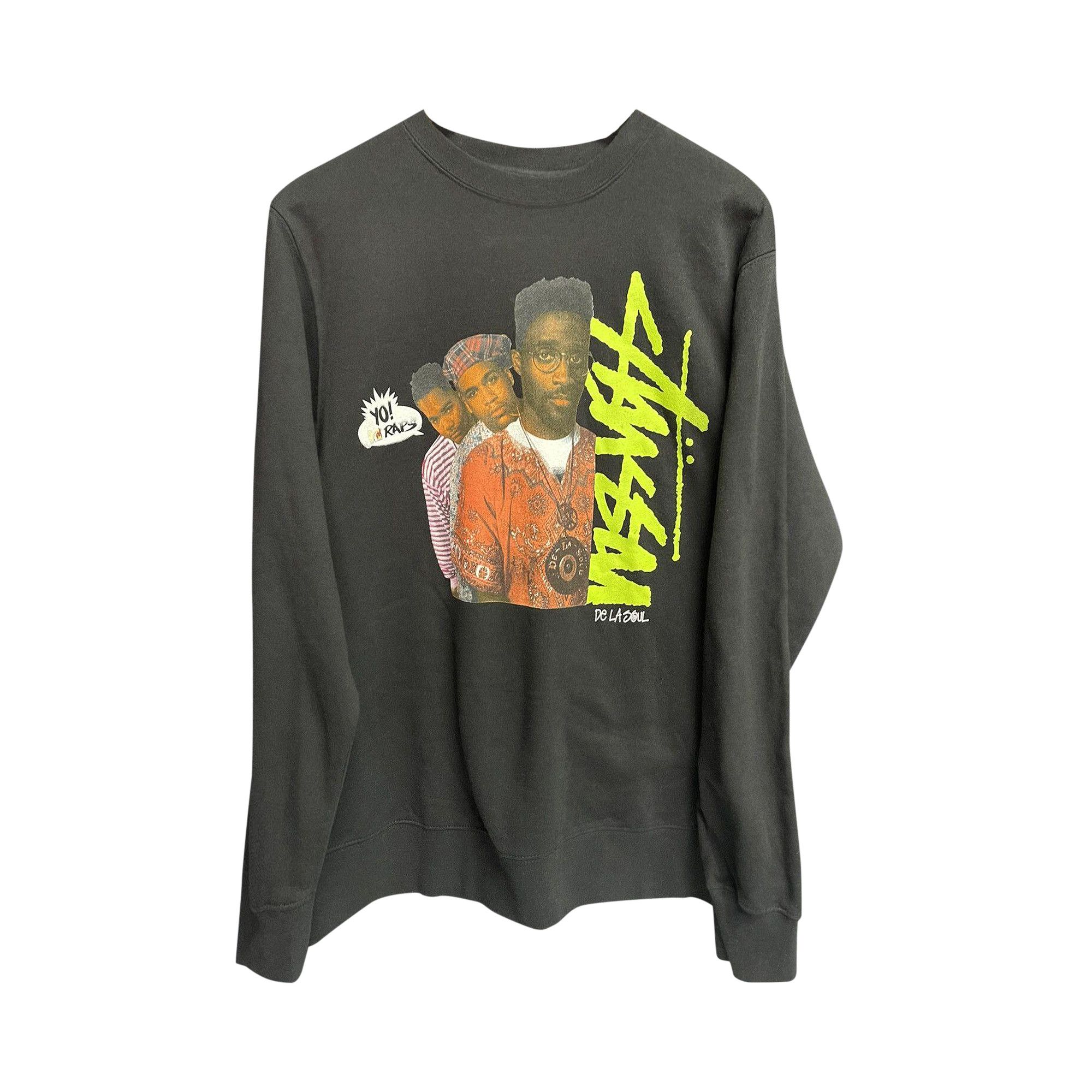 Buy Vintage Stussy MTV De La Soul Crewneck 'Black' - 00535