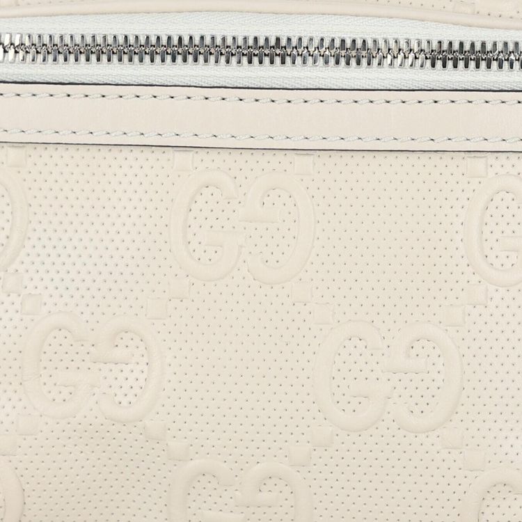 Gucci GG Embossed Belt Bag White
