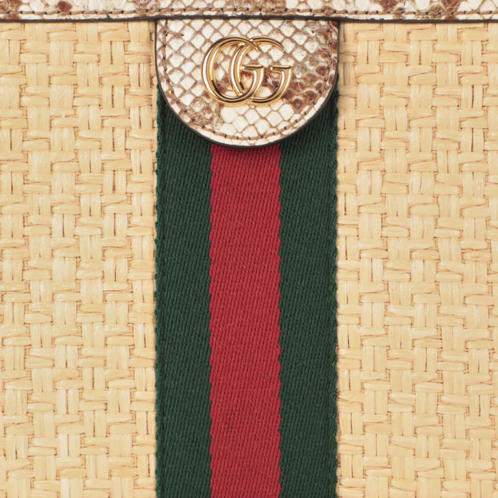 Buy Gucci Ophidia Straw Small Shoulder Bag 'Natural' - 503877
