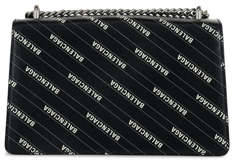 Gucci x Balenciaga Logo Print Dionysus Shoulder Bag Black