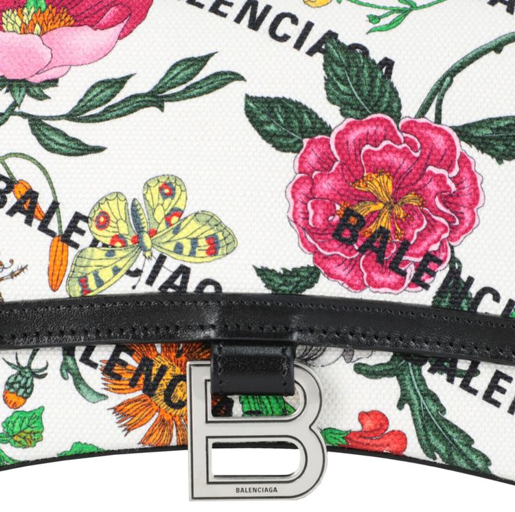 Gucci x Balenciaga Small Flora Hourglass Shoulder Bag Multicolor