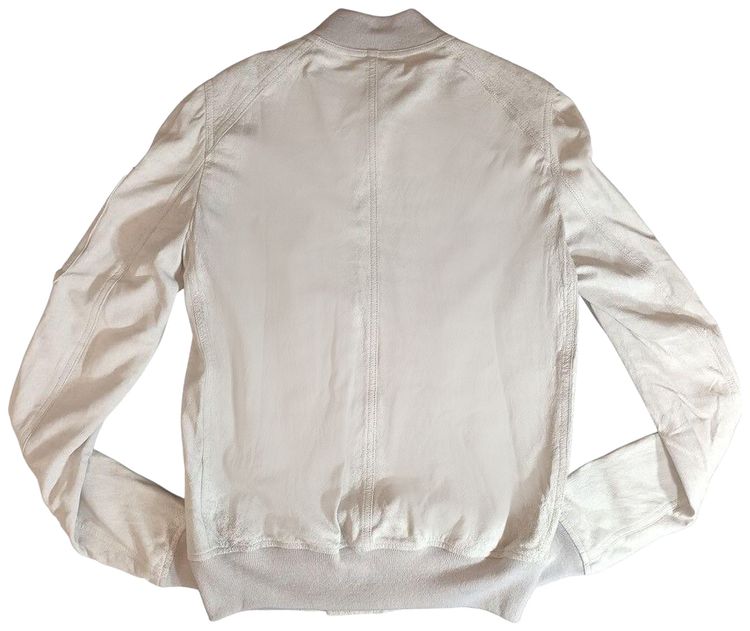 Pre Owned Rick Owens Dirt Flight Bomber Jacket Chalk White