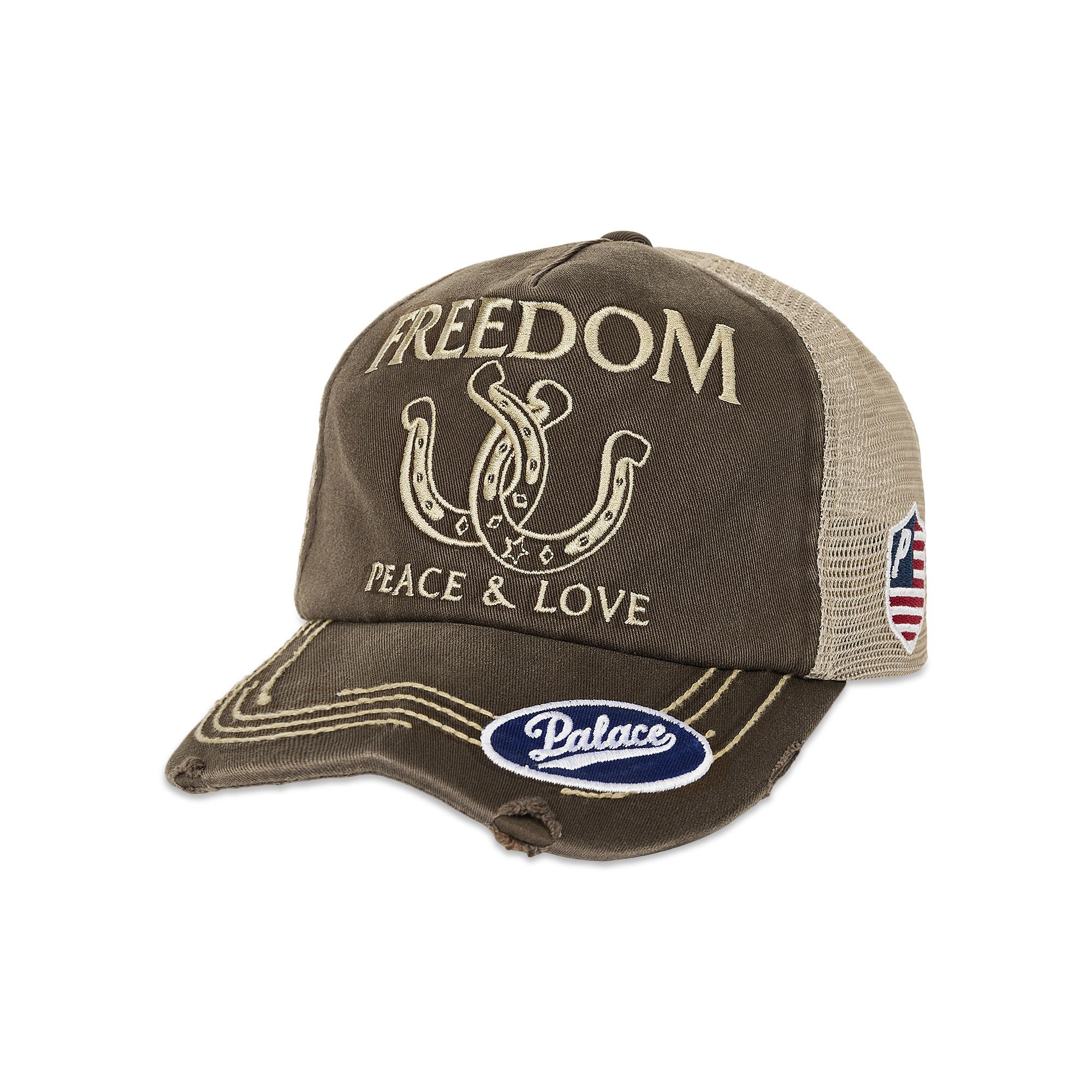 Buy Palace Freedom Distressed Trucker 'Fox' - P29H018 | GOAT