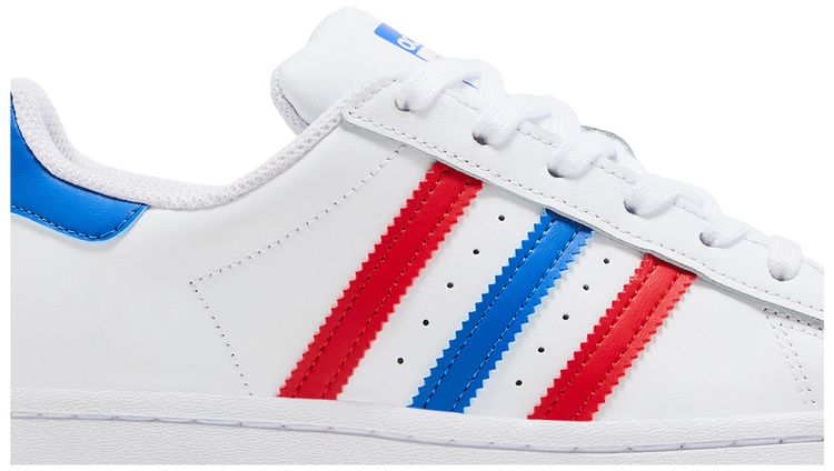 Adidas Superstar White Red Blue