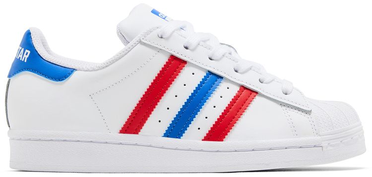 Adidas Superstar White Red Blue