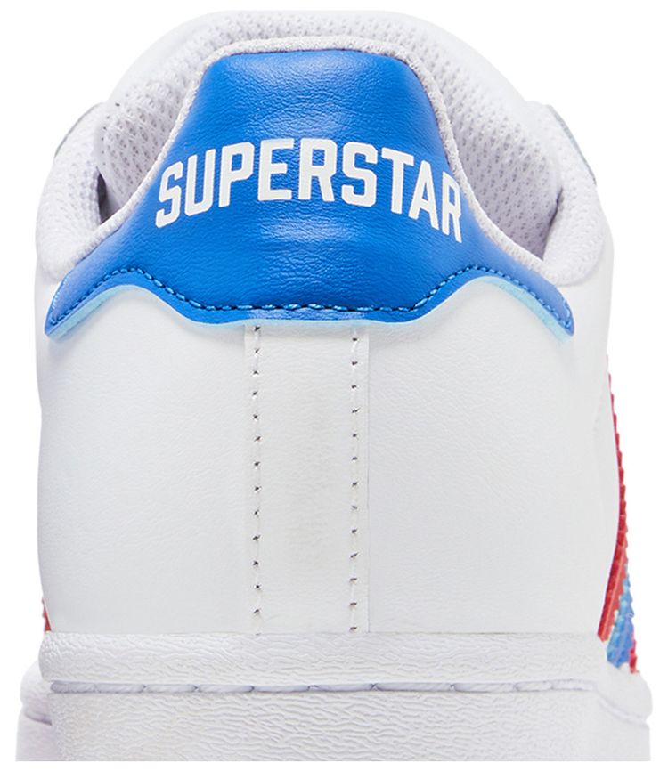 Adidas Superstar White Red Blue