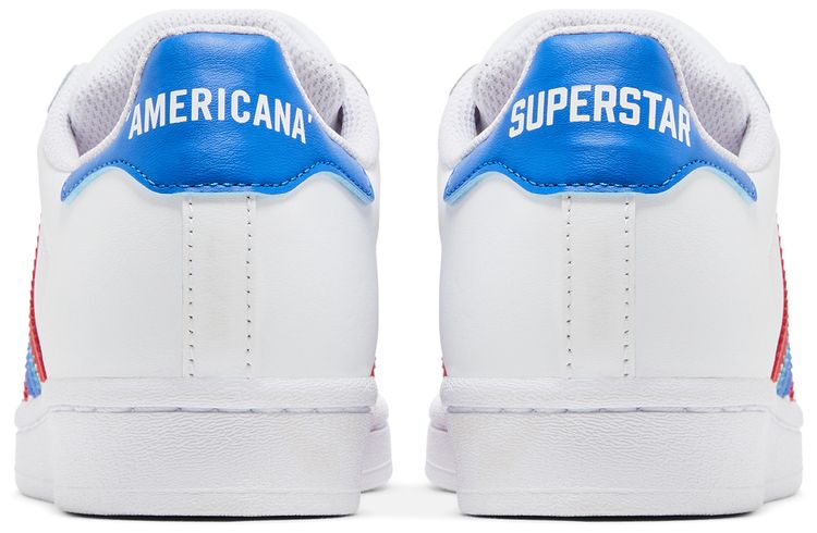 Adidas Superstar White Red Blue