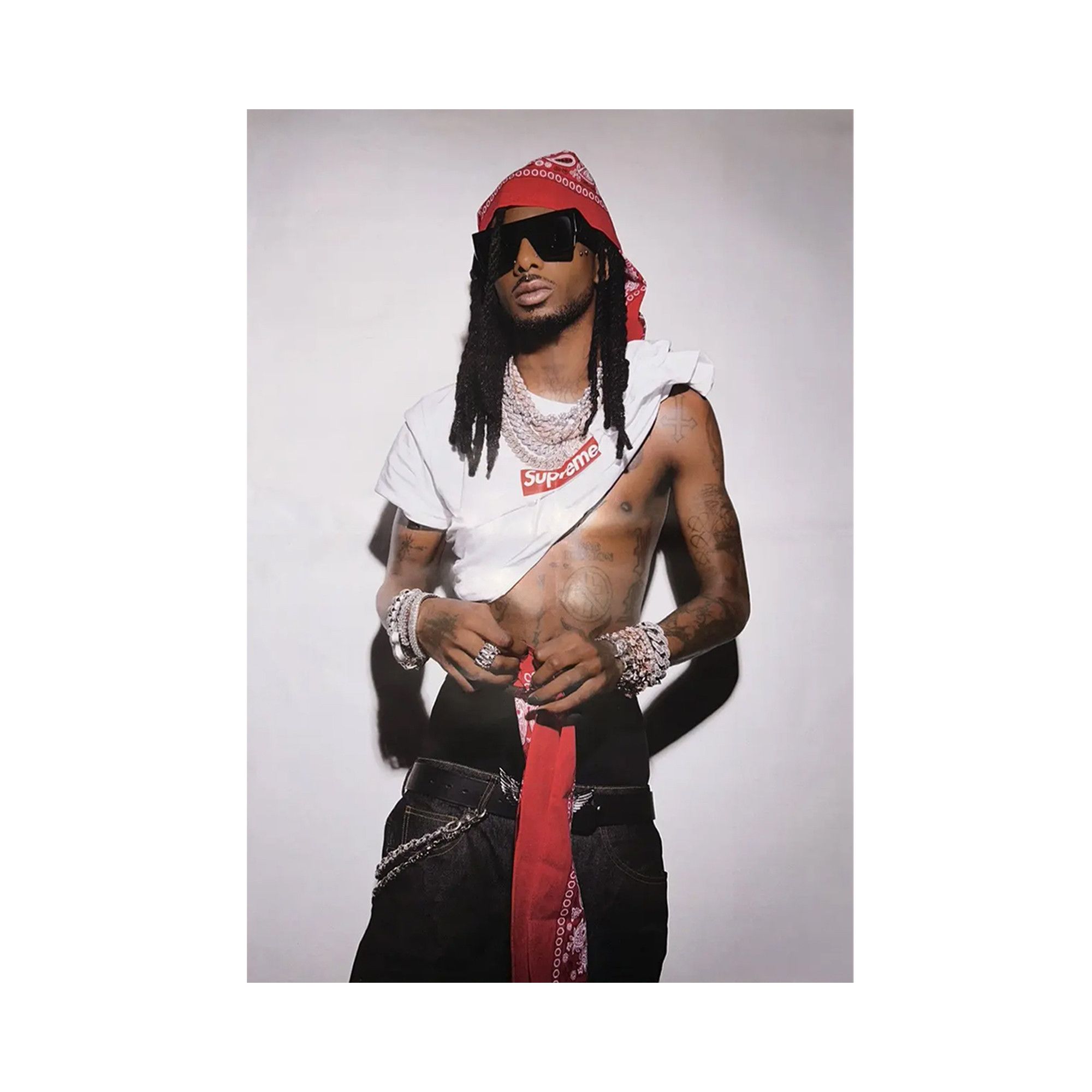Buy Supreme x Playboi Carti Poster 'White' - 00052