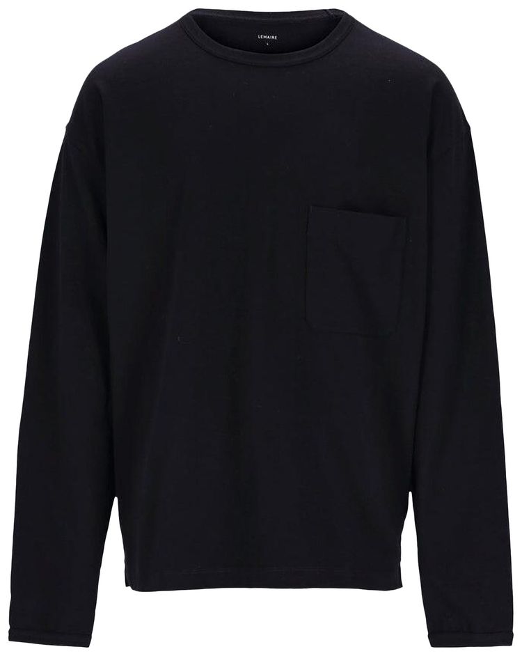 Lemaire Boxy Long Sleeve T Shirt Black