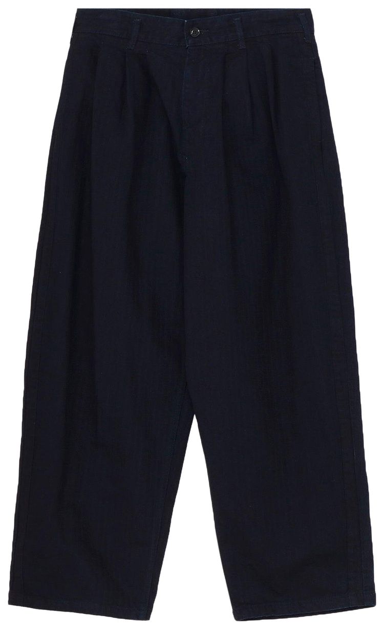 Yohji Yamamoto Pour Homme Side Tape Detail Pants Indigo