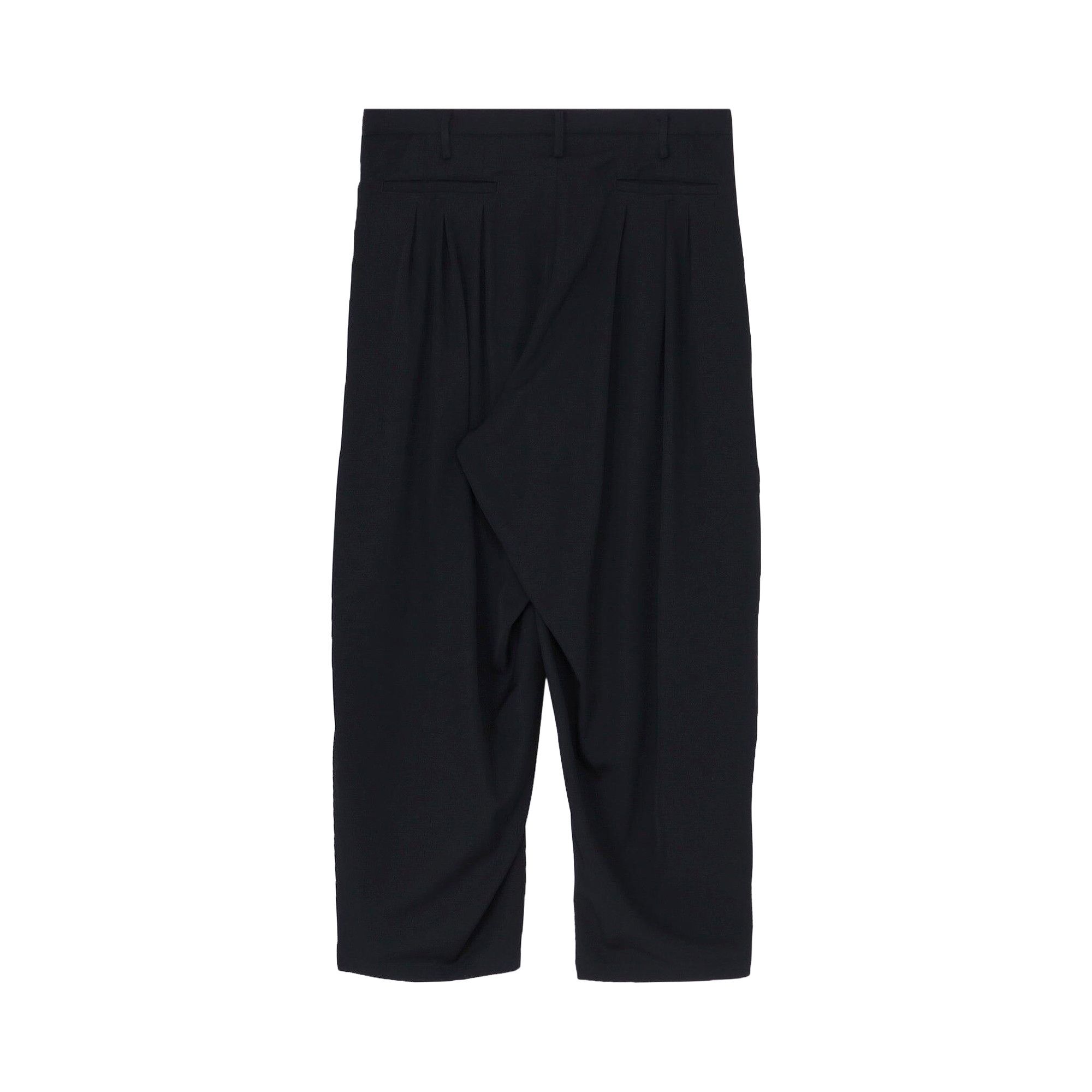 Buy Yohji Yamamoto Pour Homme 12 Tucks Pants 'Black' - HL P07 100