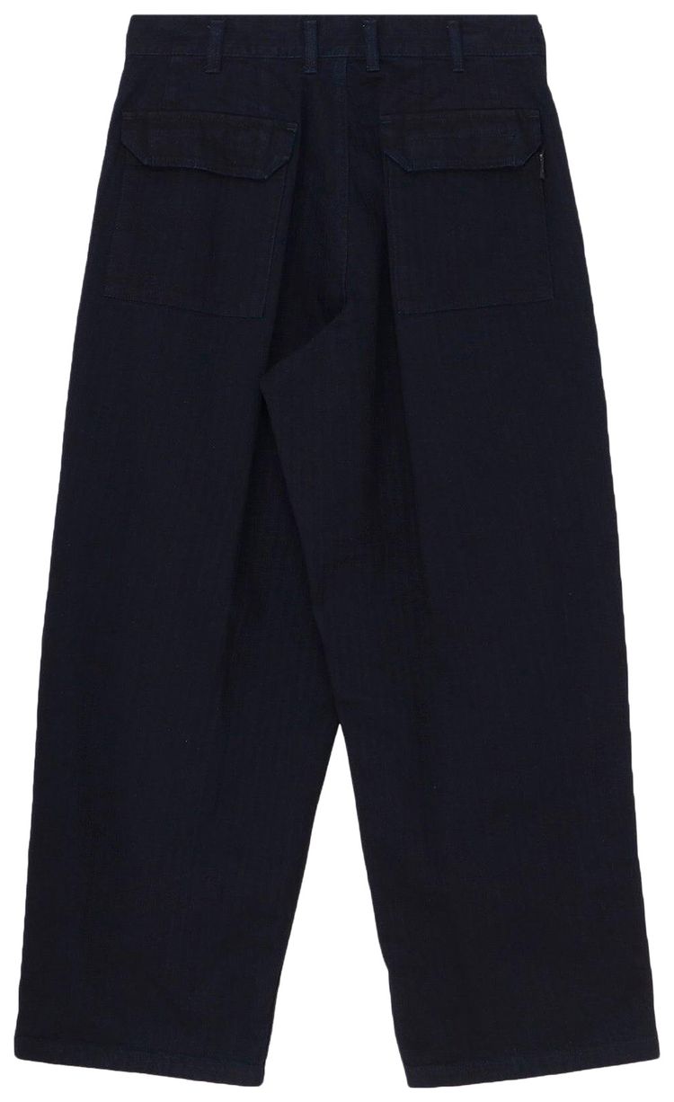 Yohji Yamamoto Pour Homme Side Tape Detail Pants Indigo