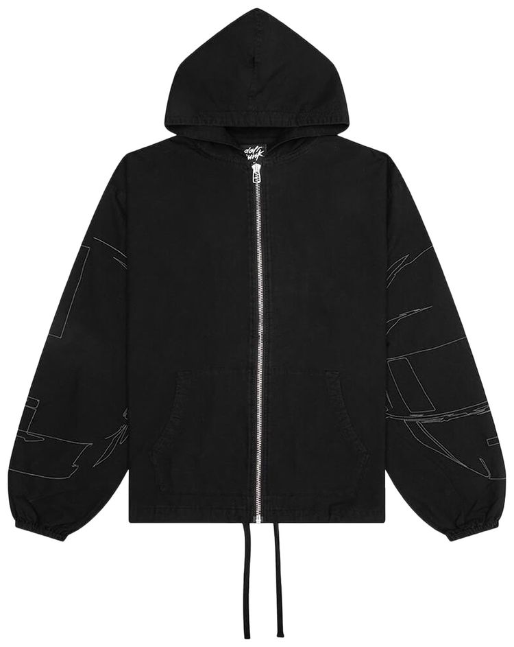 Pleasures Digital Zip Poncho Hoodie Black