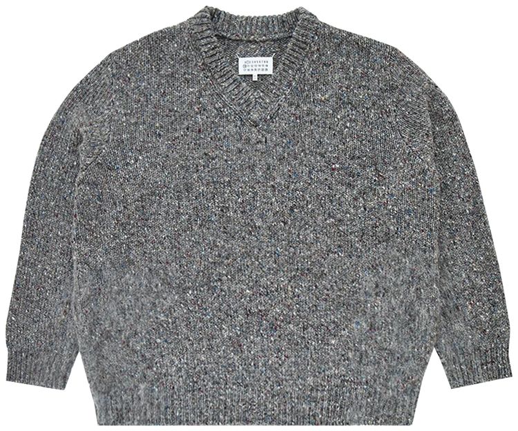 Maison Margiela V Neck Sweater Grey