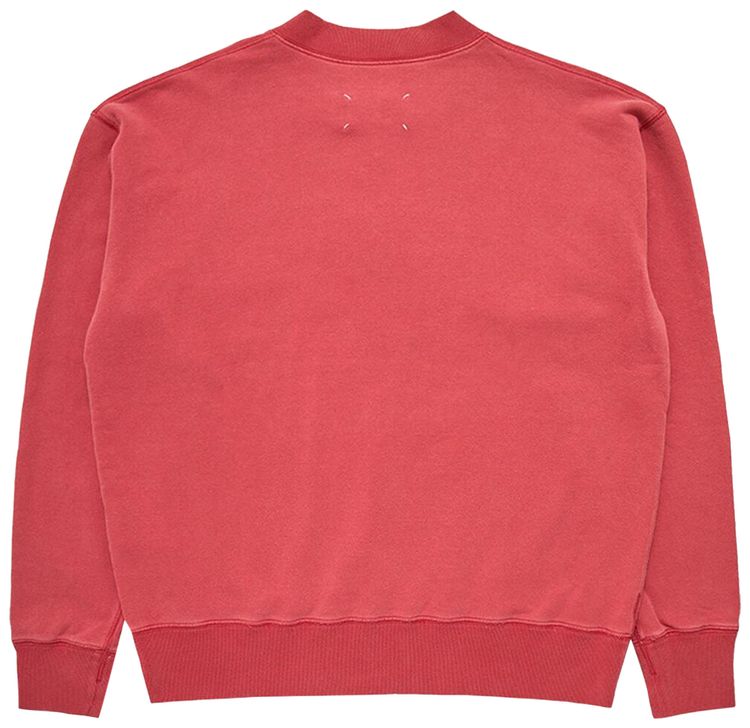 Maison Margiela Half Zip Sweatshirt Vintage Red