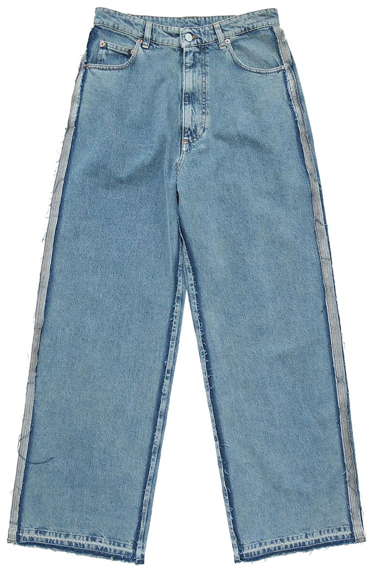 MM6 Maison Margiela Frayed Denim Jeans Grey