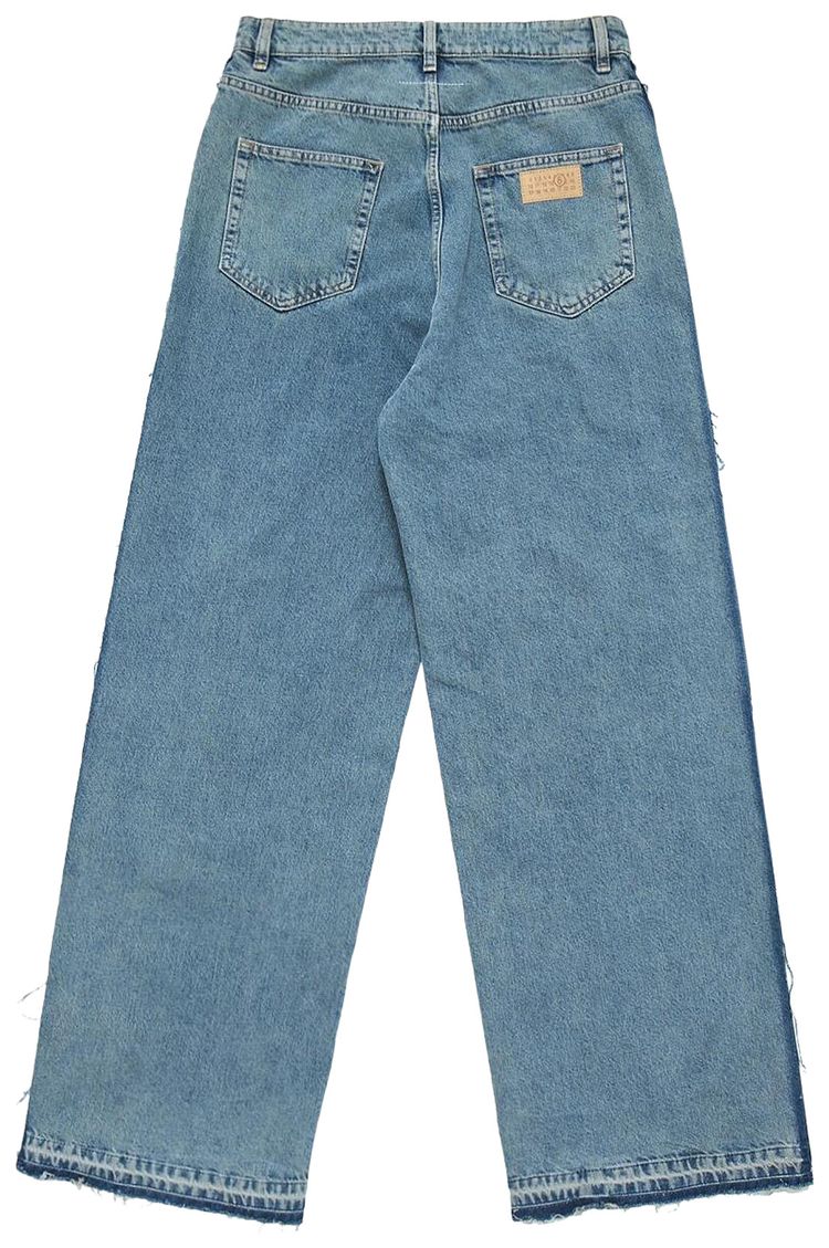 MM6 Maison Margiela Frayed Denim Jeans Grey