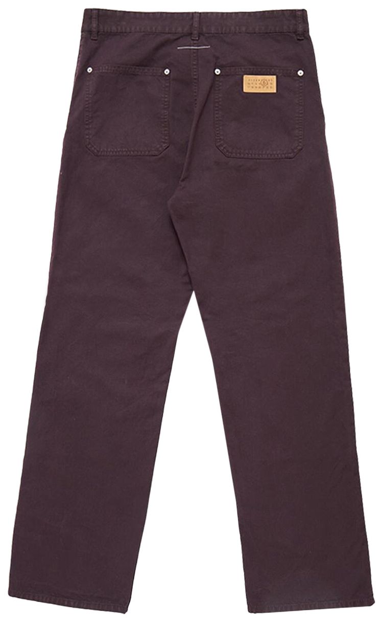 MM6 Maison Margiela Canvas Workwear Pants Dark Wine