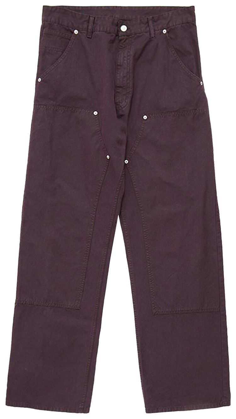 MM6 Maison Margiela Canvas Workwear Pants Dark Wine