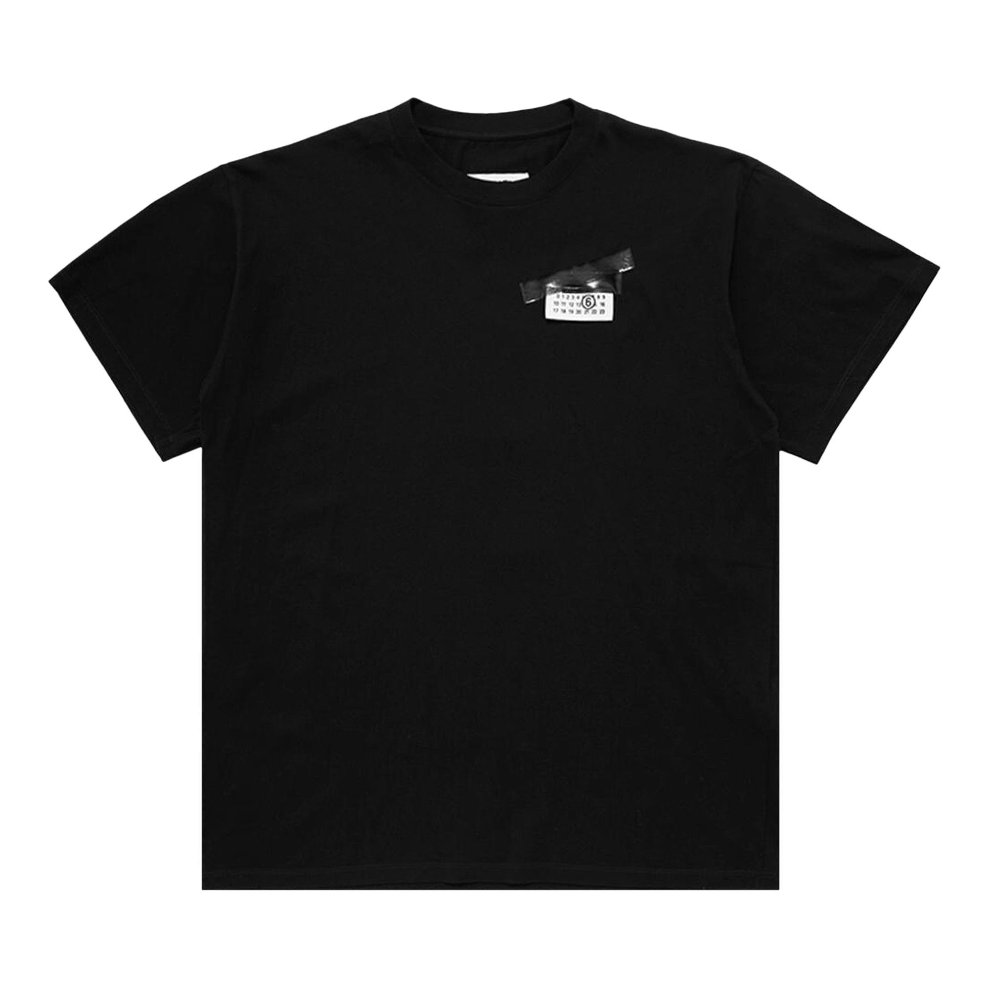 Buy MM6 Maison Margiela Logo Tape T-Shirt 'Black' - SH2GC0030