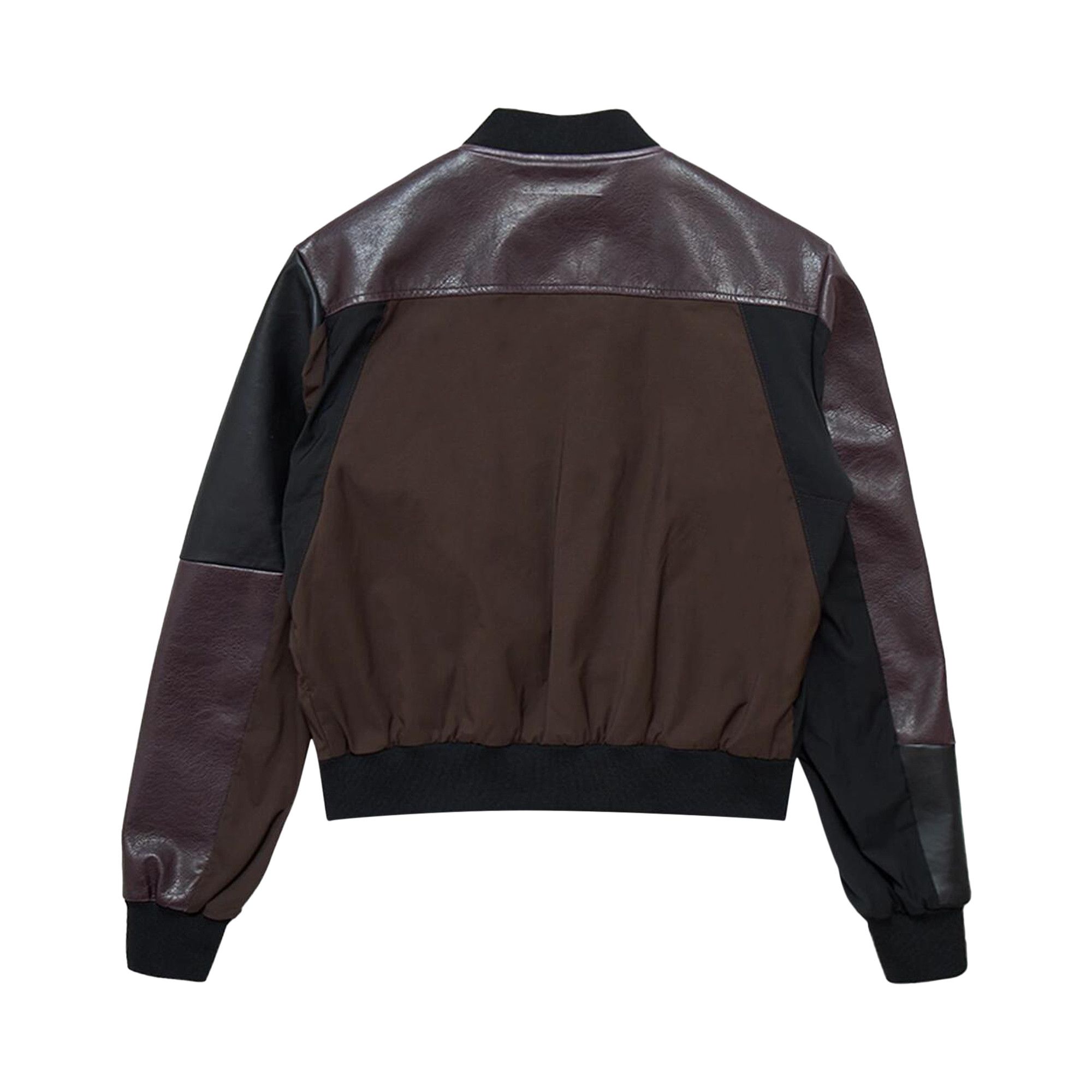 Buy MM6 Maison Margiela Paneled Bomber Jacket 'Brown/Black