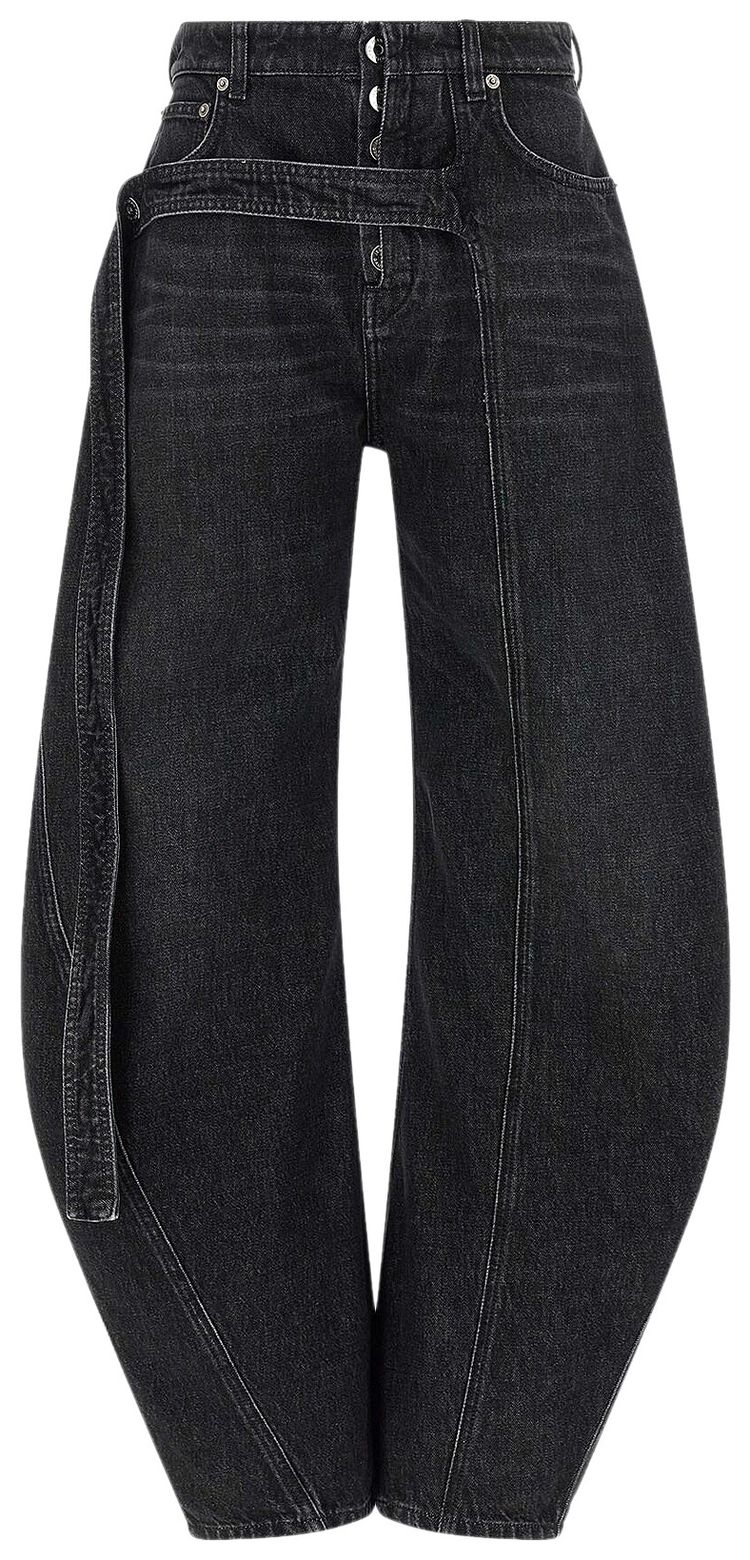 Jean Paul Gaultier Denim Strap Jeans Vintage Black