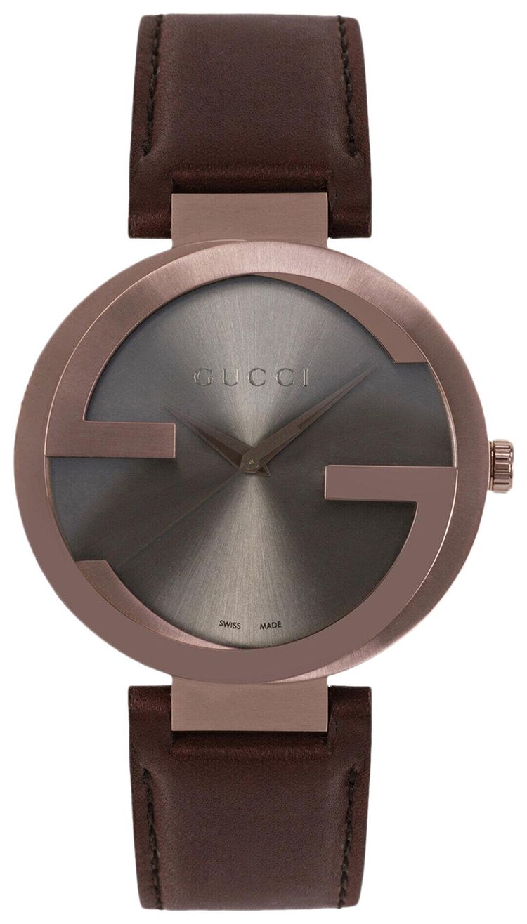 Gucci GG Leather Watch Rose Gold