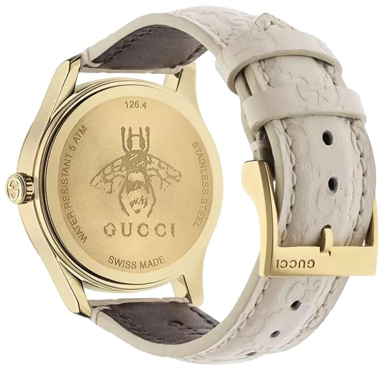 Gucci G Timeless Leather Watch Gold